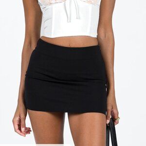 Princess Polly Karley low waist mini skirt black